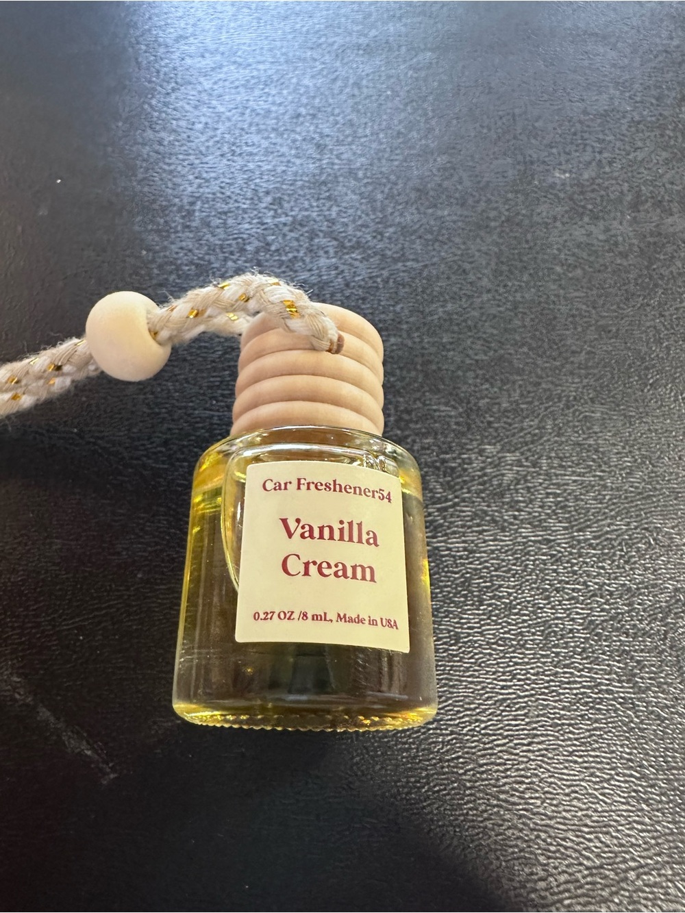 Vanilla Cream Hanging Car Air Freshener